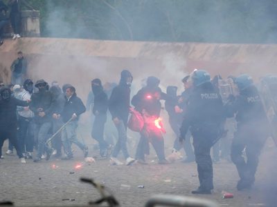 Enfrentamientos tras derbi de Roma deja 24 policías heridos