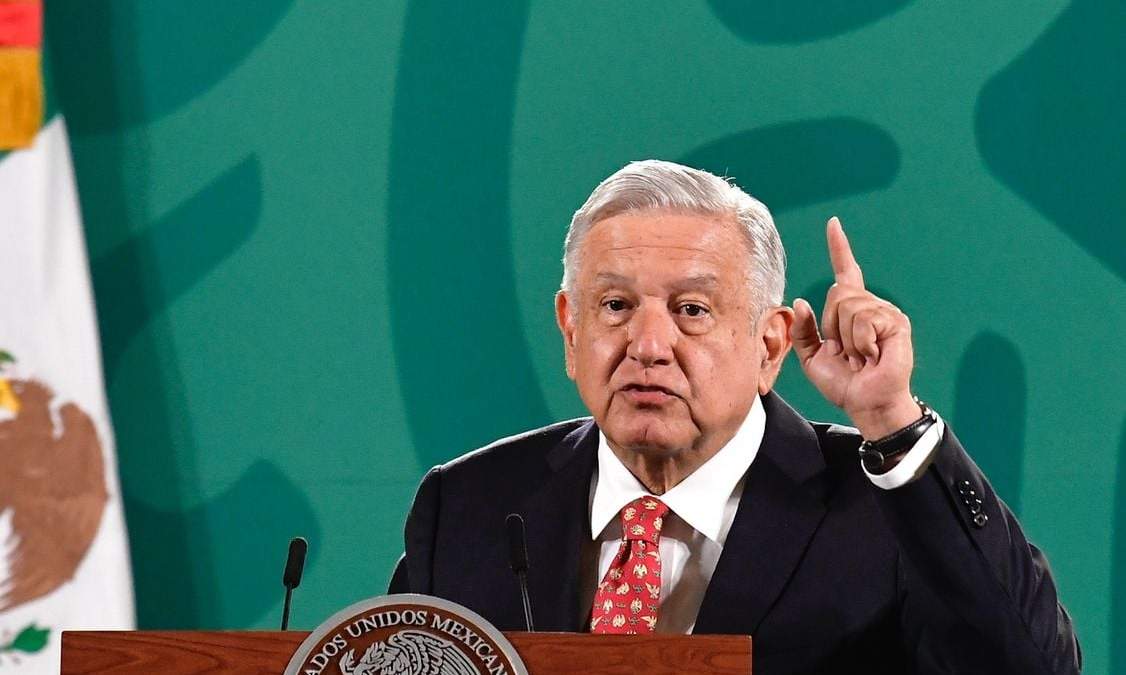 El presidente durante su conferencia matutina