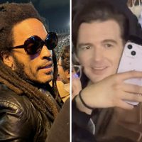 Lenny Kravitz y Drake Bell sorprenden entre el público del concierto de Paul McCartney (Video)