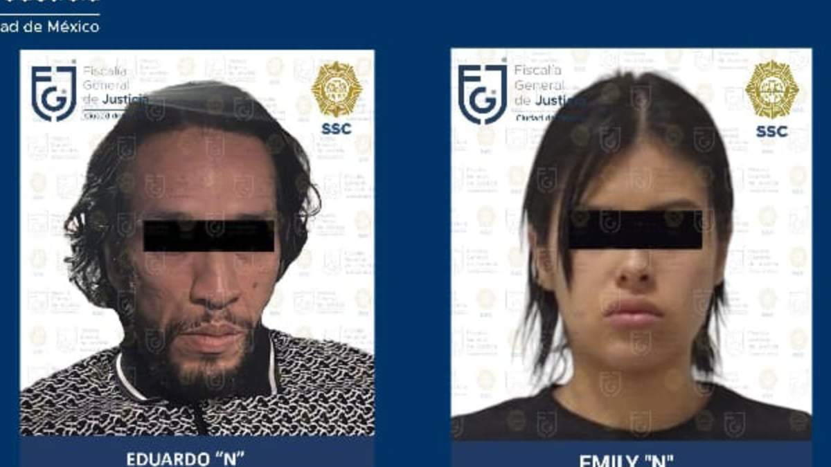 Eduardo “N”, alias “El Chori”, presunto líder de la organización delictiva La Unión Tepito, y su pareja sentimental Getsemaní “N"