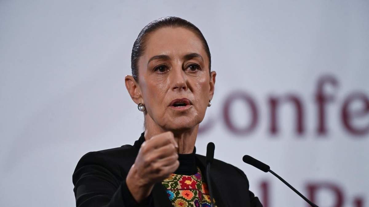 Claudia Sheinbaum en la conferencia mañanera del lunes