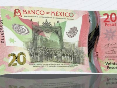 Premian al nuevo billete de 20 pesos como el mejor de Latinoamérica