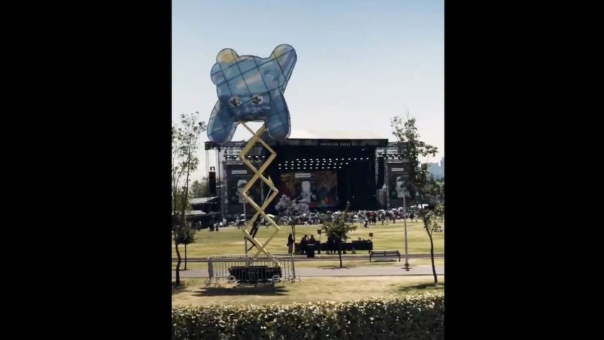 La estructura que se desplomó en el AXE Ceremonia