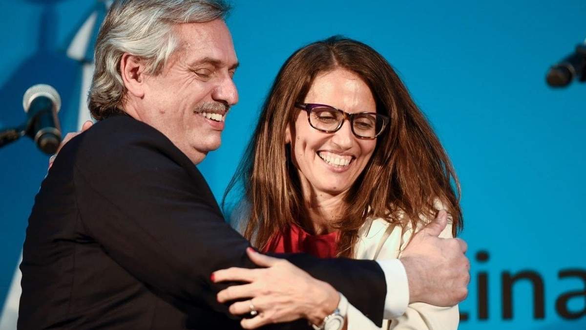 Alberto Fernández y Elizabeth Gómez Alcorta. Fuente: (Twitter)