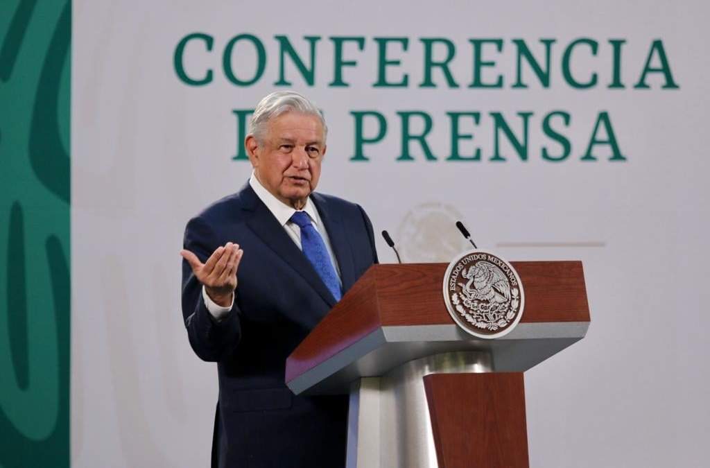 El presidente López Obrador en Palacio Nacional