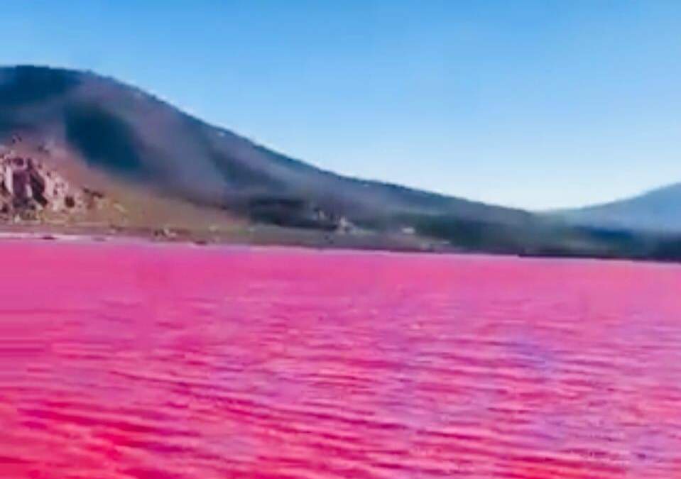 Imagen del supuesto río Nilo teñido de rojo