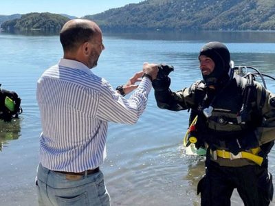 Circuito internacional de buceo: el Lago Moquehue fue incluido