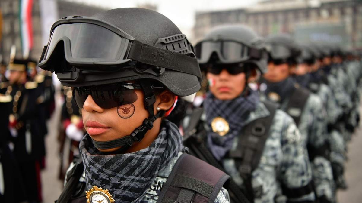 Presencia de la Guardia Nacional en el desfile del 16 de septiembre