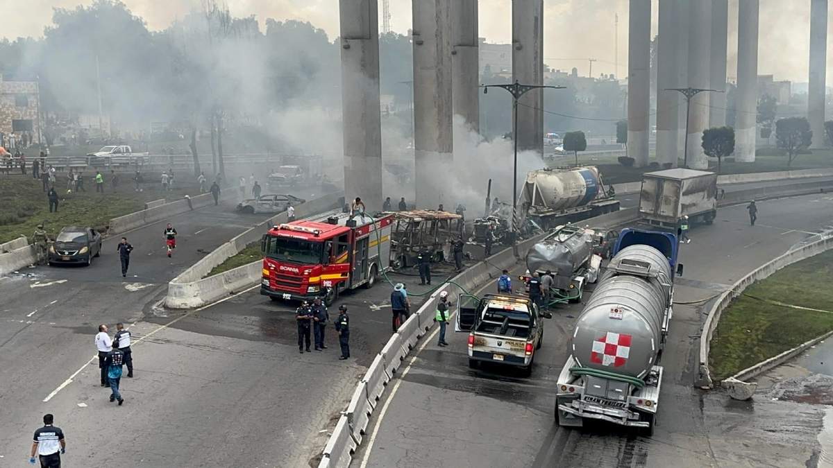 Percance en Iztapalapa