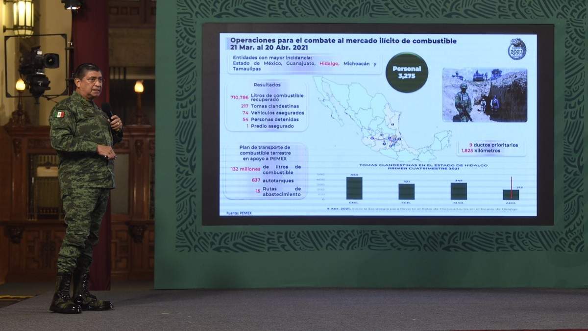 El general Luis Cresencio Sandoval en Palacio Nacional