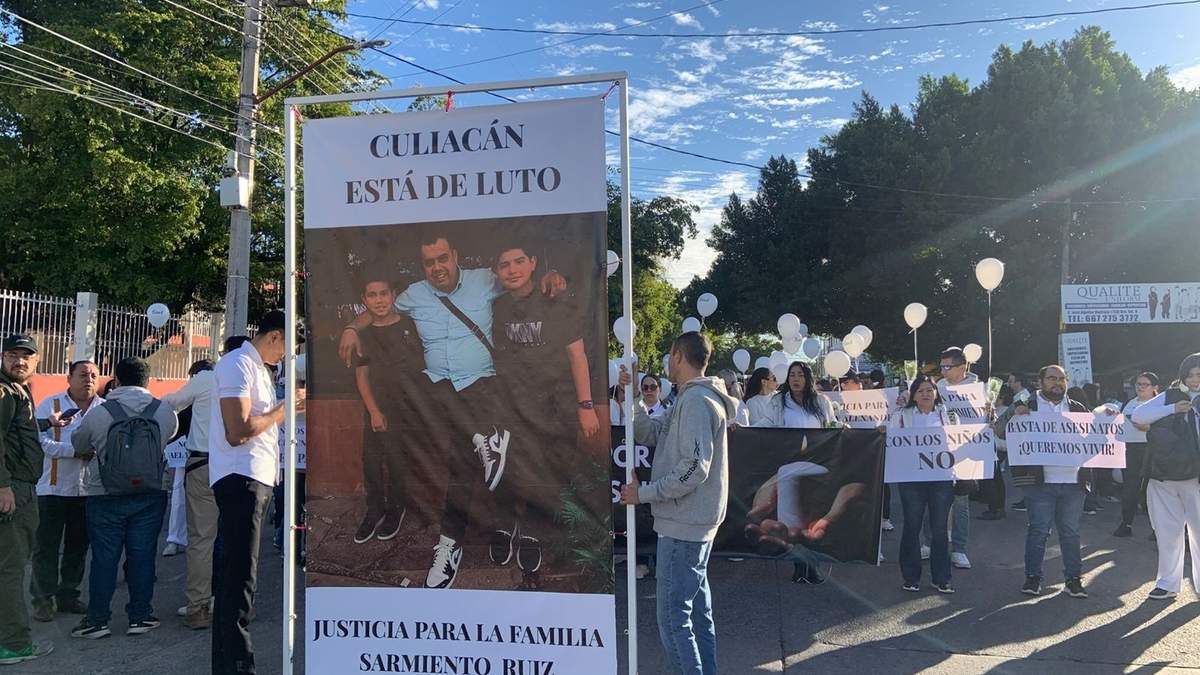 La protesta en las calles de Culiacán