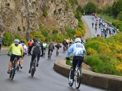 El BID y el Ministerio de Turismo visitaron la obra de la ciclovía del Parque Nacional Lanín