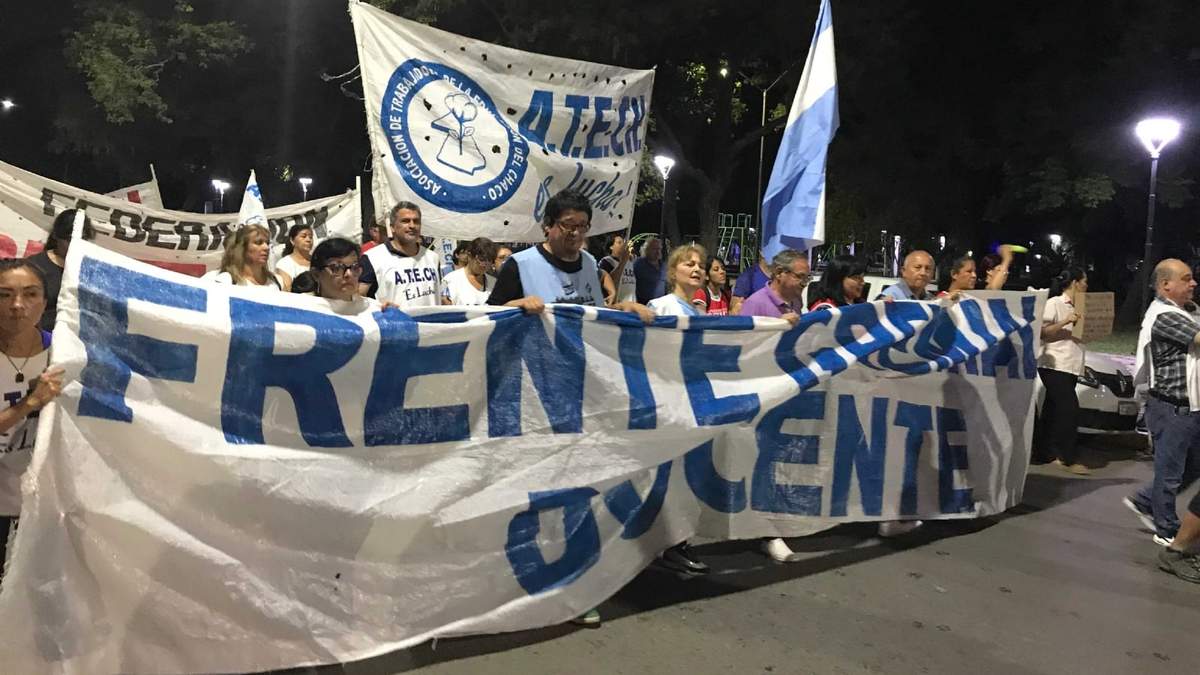 Protesta docente. Fuente: (Instagram).
