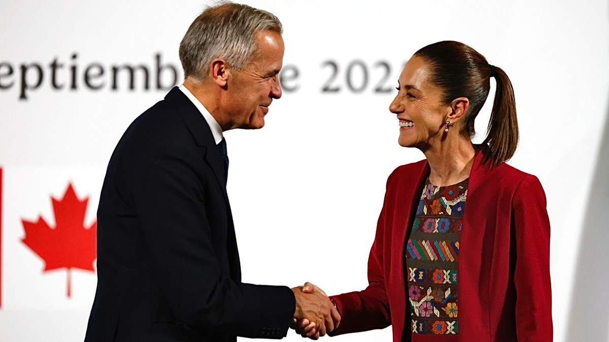 Carney y Sheinbaum en la conferencia de prensa