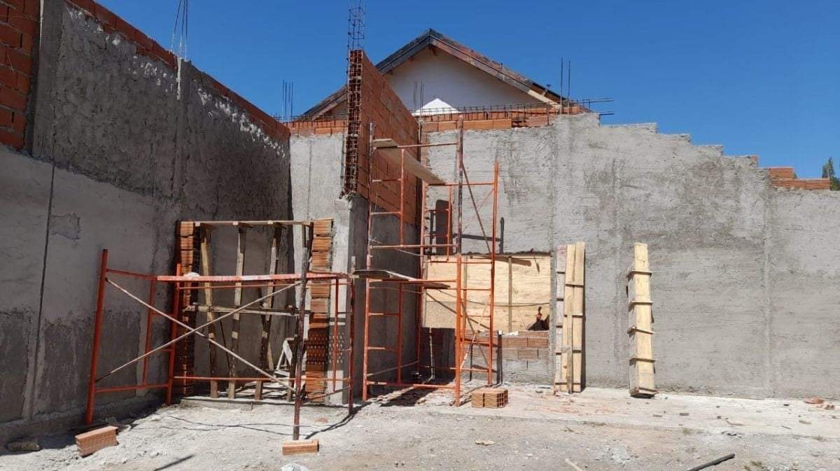Obra en la Escuela 161. Fuente: (Municipalidad de San Martín de los Andes)