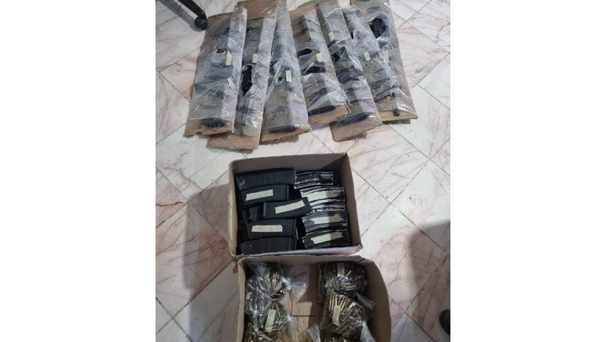 Armamento decomisado a un grupo civil armado en Mazapa de Madero, Chiapas