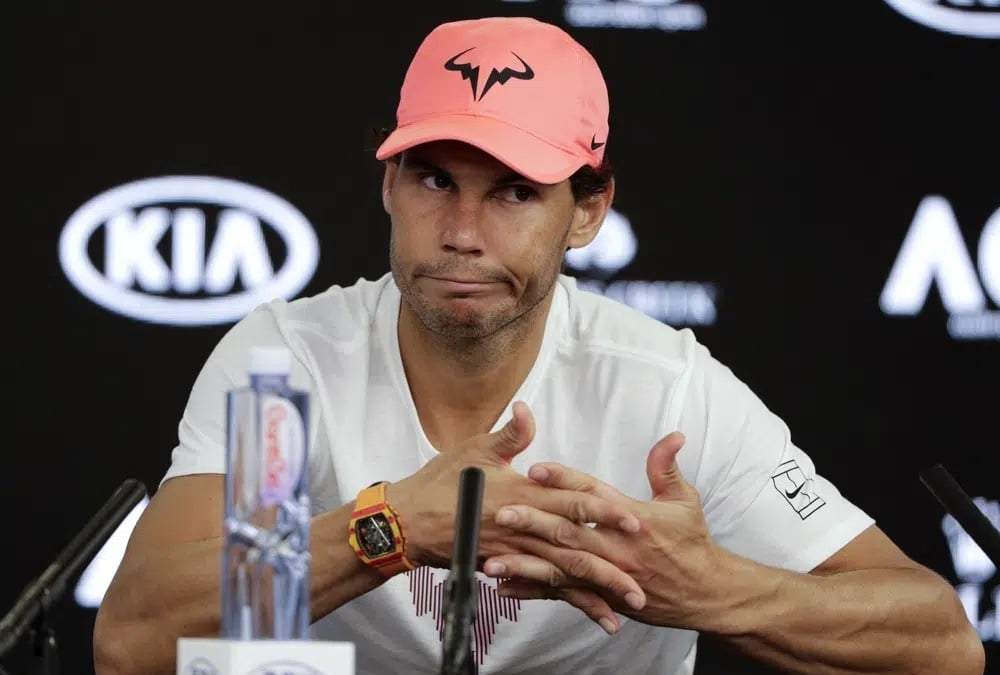 El tenista español Rafael Nadal, en conferencia de prensa el 28 de febrero de 2023