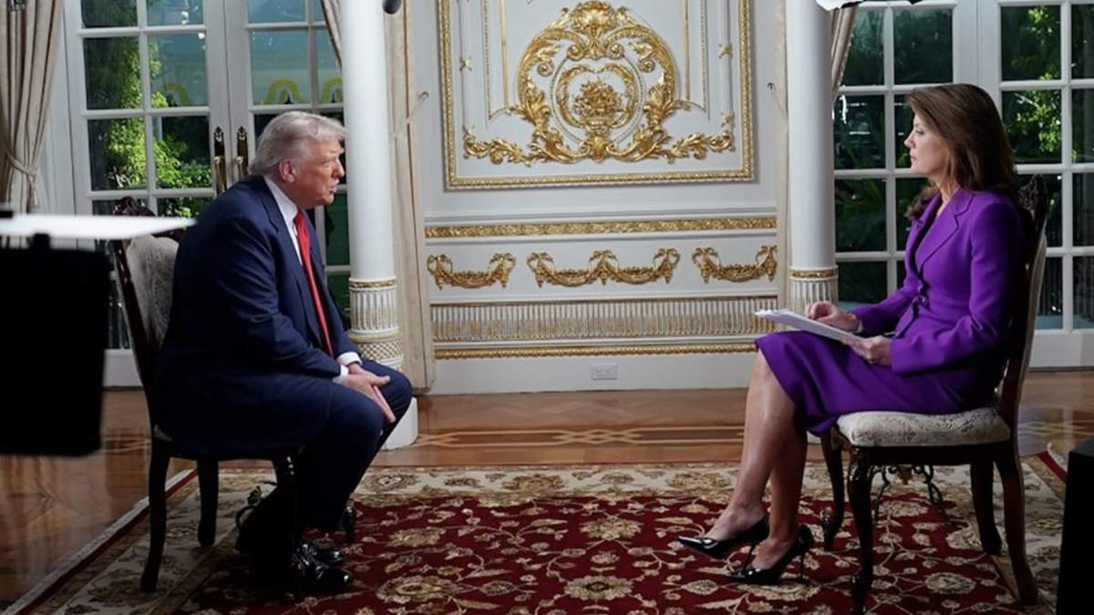 Donald Trump en entrevista con la periodista Norah O'Donnell
