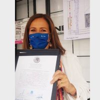Margarita Zavala recibió su constancia de mayoría