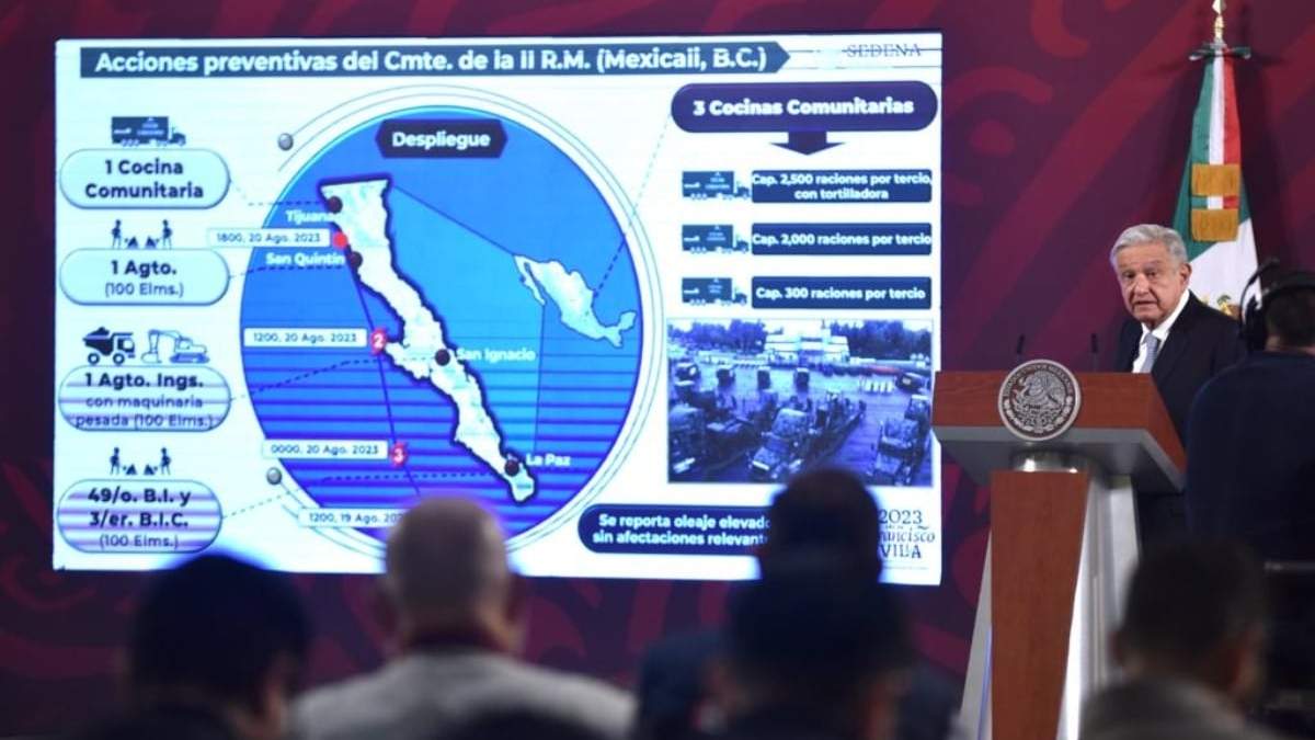 El presidente informó de las medidas preventivas por el huracán Hilary