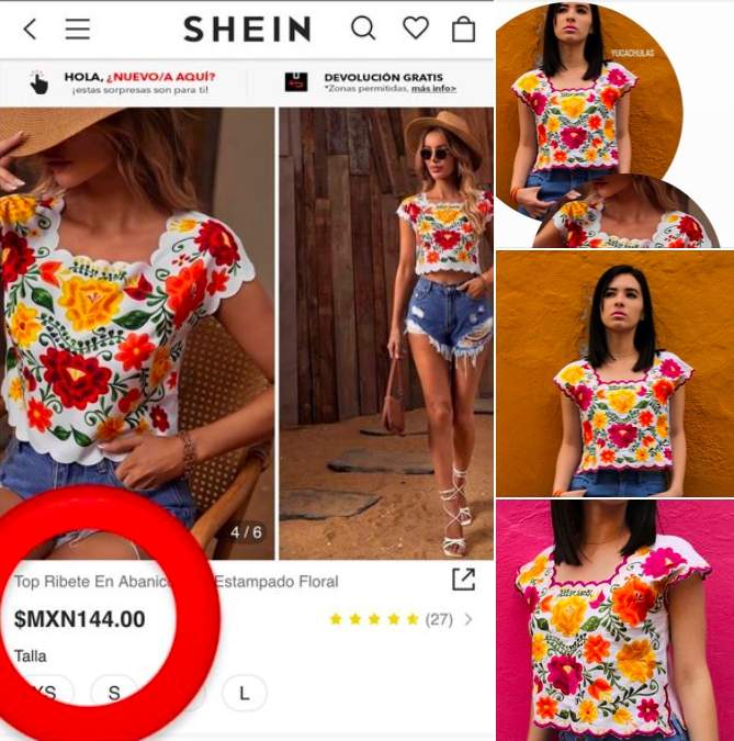 La blusa retirada por Shein
