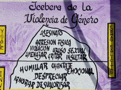 Pintaron un mural contra la violencia de género en la UNCo
