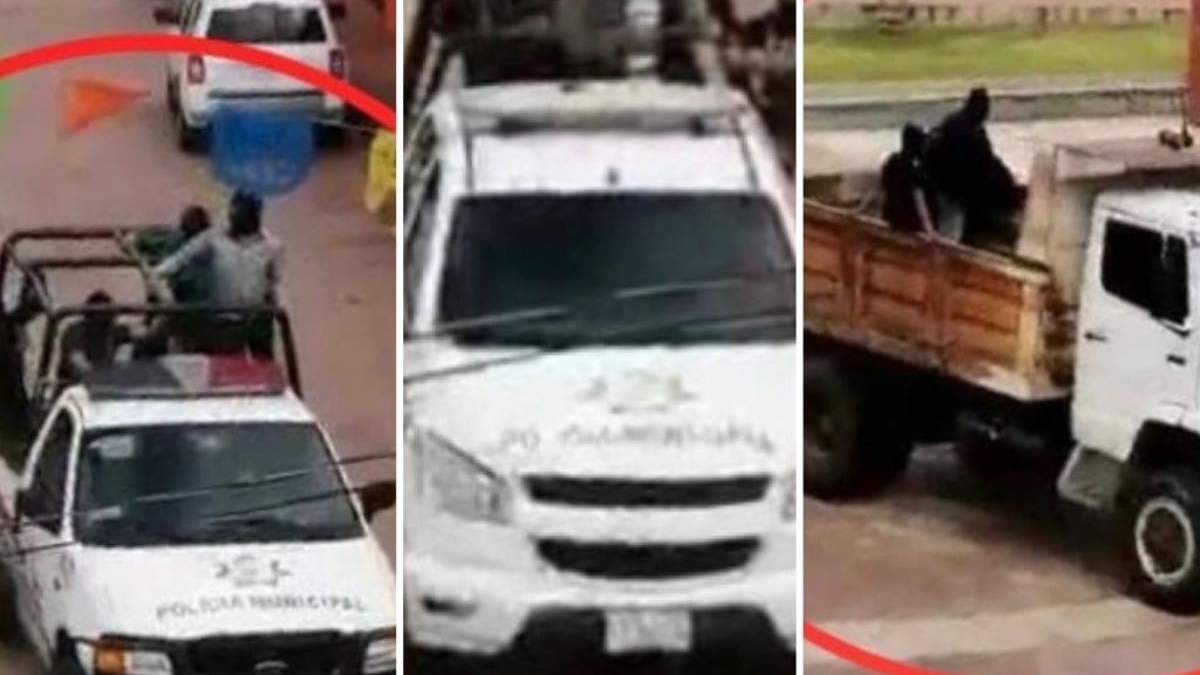 Los civiles armados llegaron en camionetas