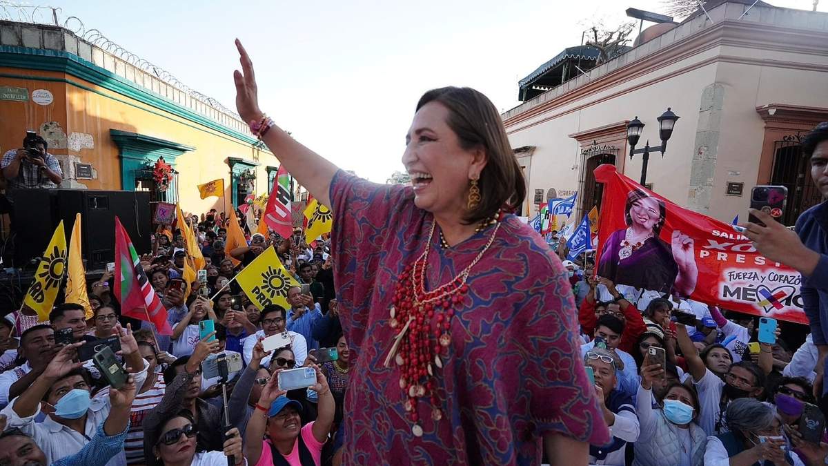 “Yo no milito en ningún partido, mi partido se llama México”, reiteró Gálvez en Oaxaca