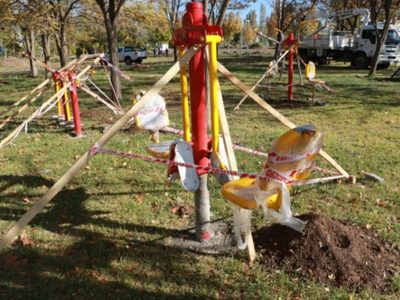 Comenzaron las renovaciones en una plaza de Neuquén