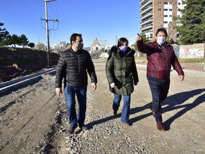 El intendente Mariano Gaido recorrió las obras viales del Acceso Norte de la ciudad