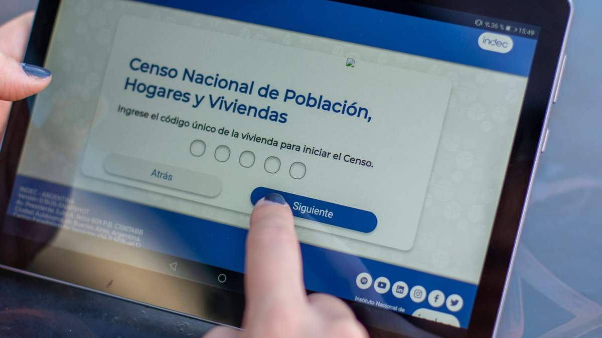 Página web del Censo 2022. Fuente: (Twitter)