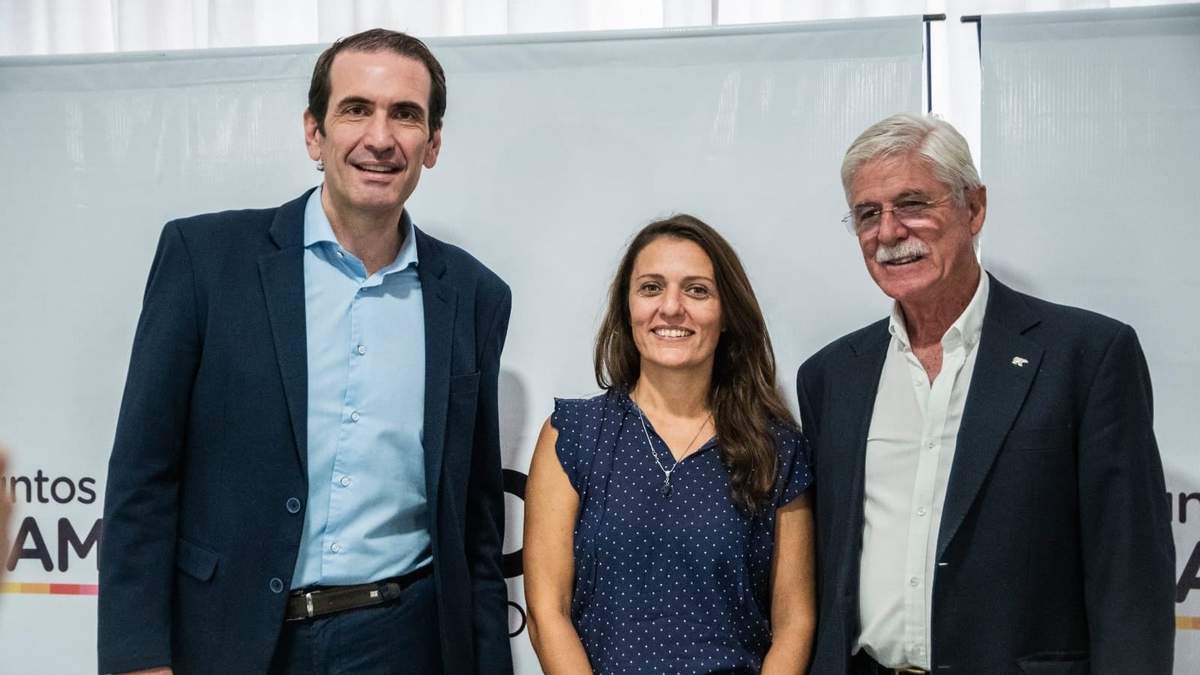 Pablo Cervi, Jorge Taylor y Valeria Todero, candidatos de Juntos por el Cambio en Neuquén. Fuente: (Prensa JxC)