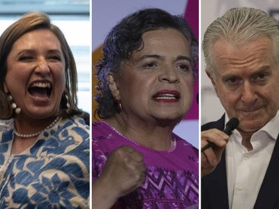 Sale De la Madrid; quedan Xóchitl Gálvez, Beatriz Paredes y Santiago Creel