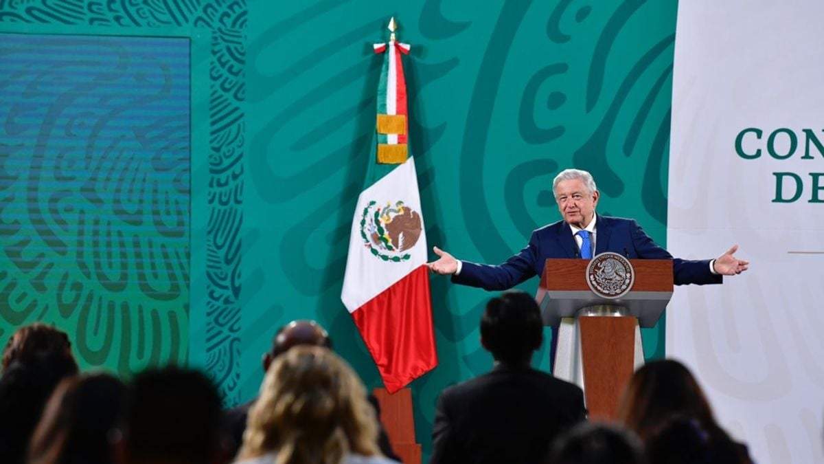 El presidente Andrés Manuel López Obrador en su conferencia matutina