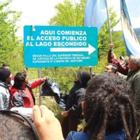 Representantes de organizaciones marchan a Lago Escondido
