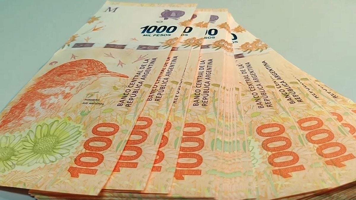 Billetes de 1.000 pesos. Fuente: (Twitter)