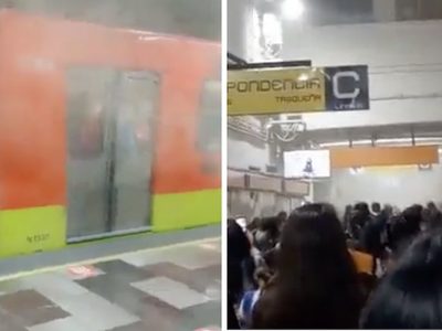 Usuarios del Metro reportan humo dentro de la estación Tacuba. Esto explicó el STC