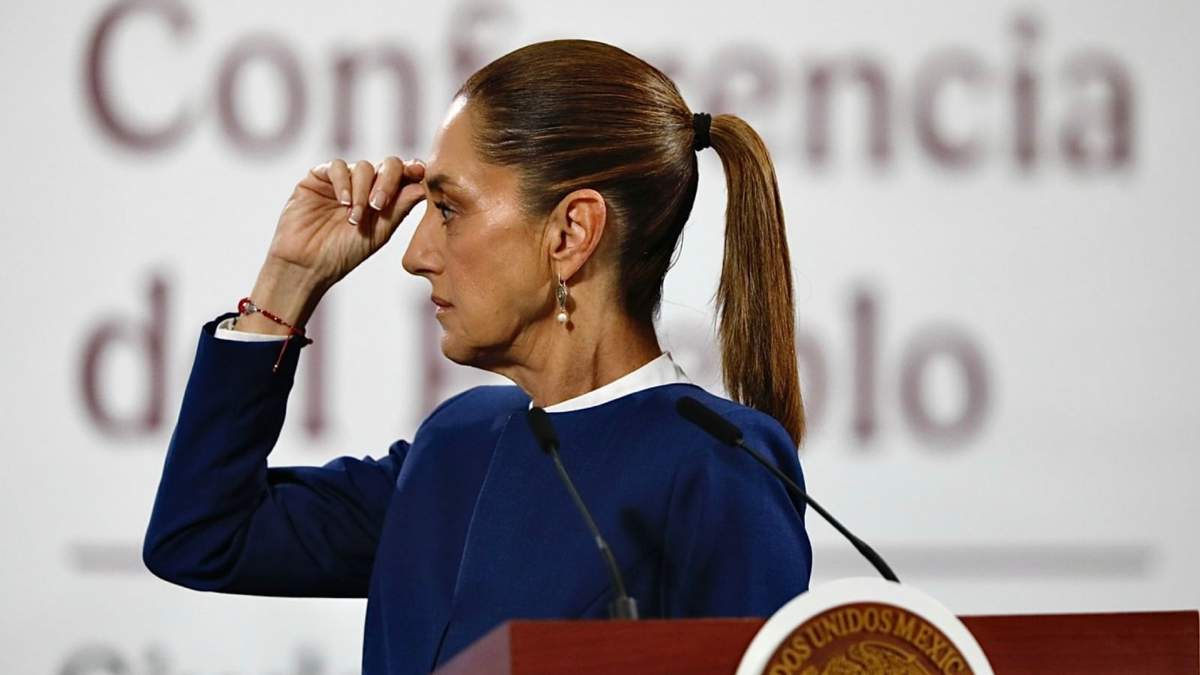 La presidenta Claudia Sheinbaum en la conferencia mañanera