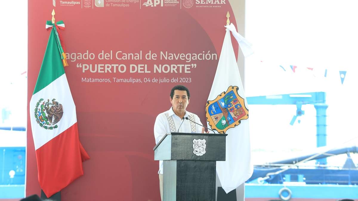 Arranca dragado del canal de navegación del Puerto del Norte de Tamaulipas