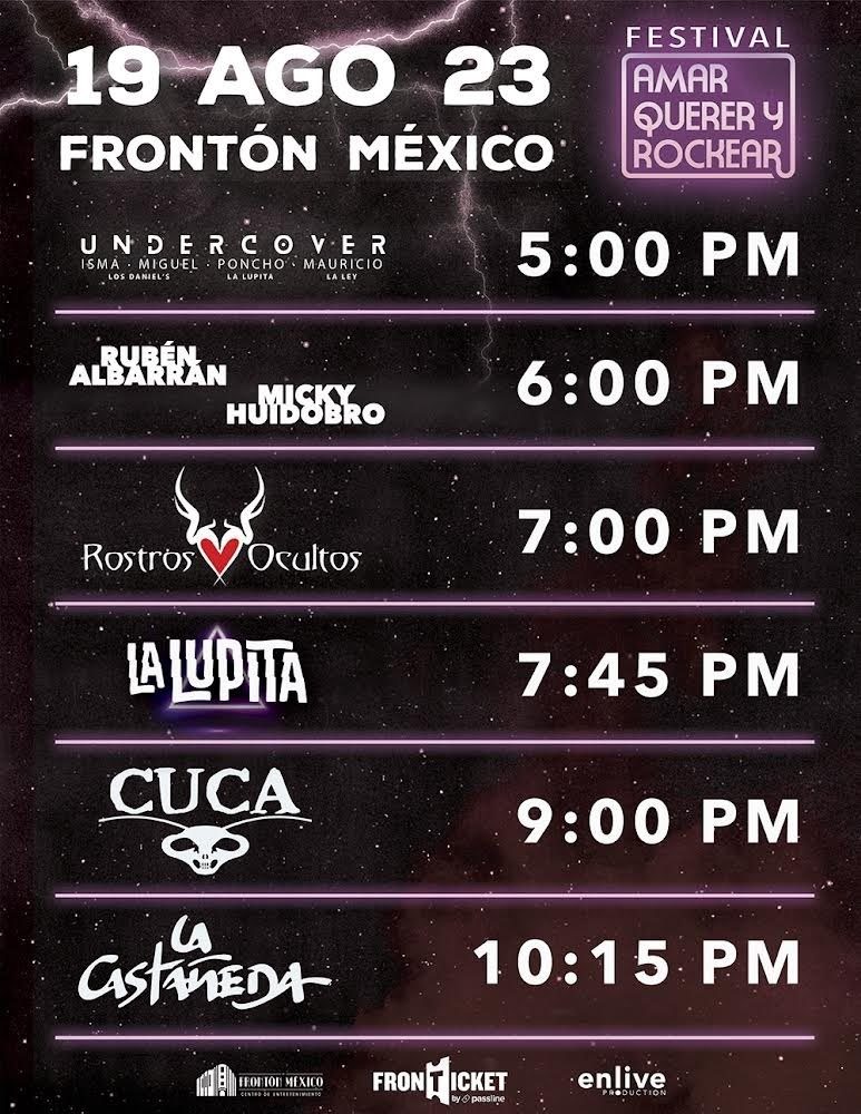 Cartel del Festival Amar, Querer y Rockear