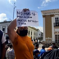 AMLO vuelve a enfrentar protestas durante su gira por Chiapas