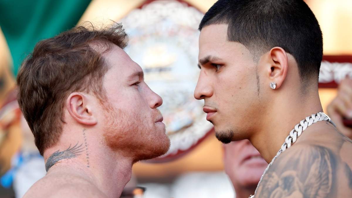 Canelo Álvarez y Edgar Berlanga. Fuente: (Twitter)
