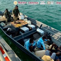 Aseguran casi una tonelada de cocaína frente a las costas de Puerto Chiapas