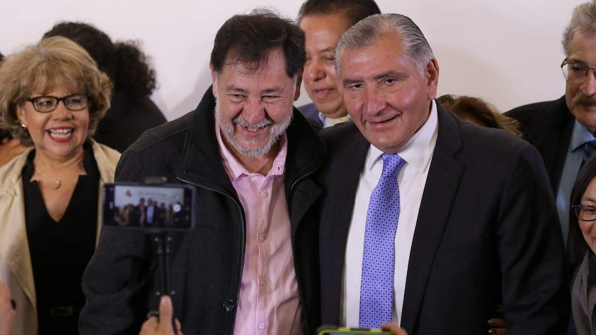 Fernández Noroña saludó al secretario de Gobernación, Adán Augusto López