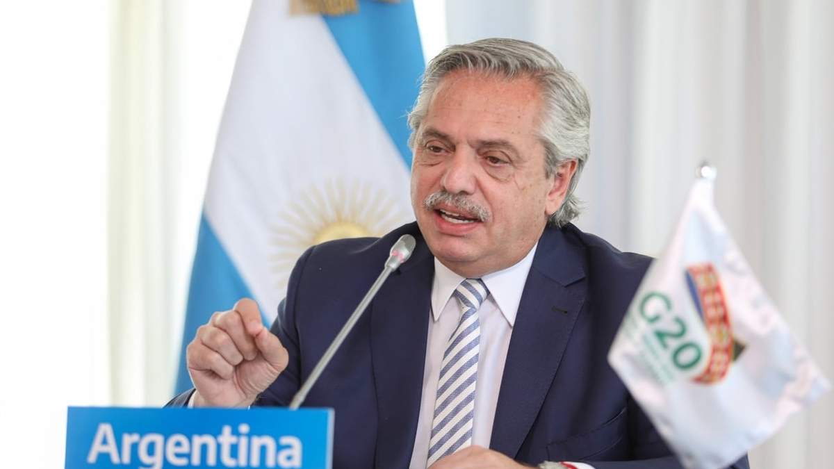 El presidente de Argentina, Alberto Fernández