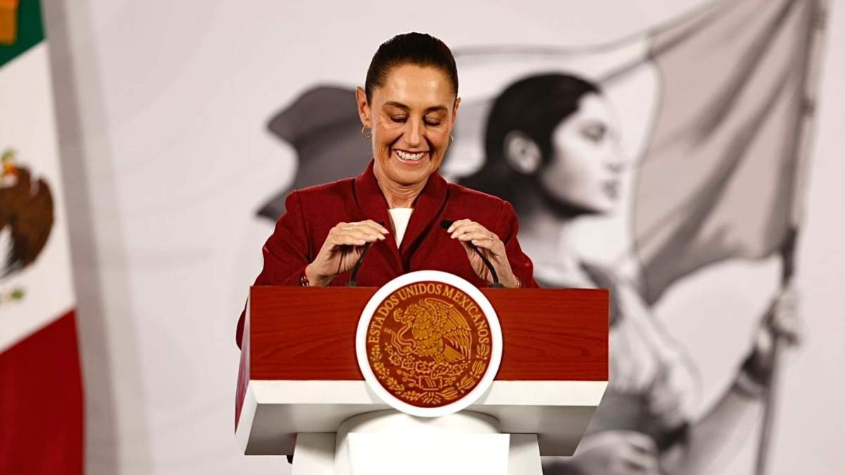 La presidenta Claudia Sheinbaum en su conferencia matutina