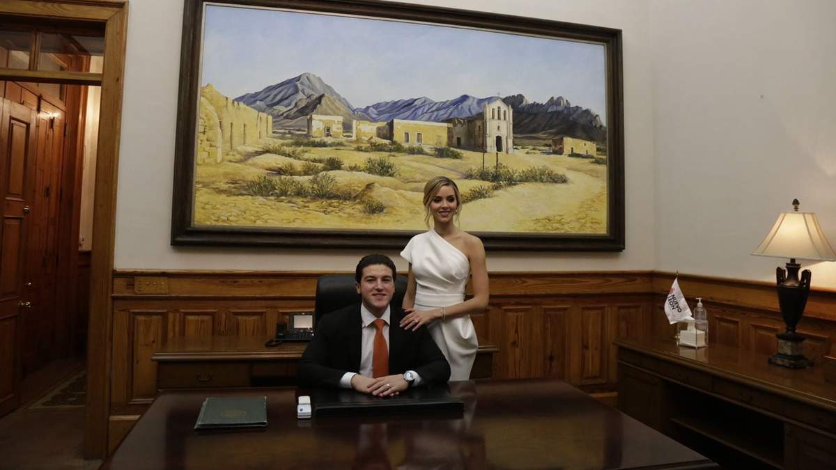 El mandatario junto a su esposa