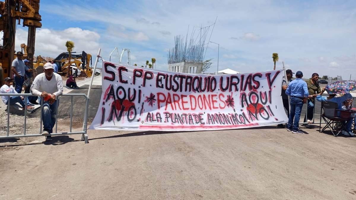 Los manifestantes bloquearon el inicio de las obras de la planta