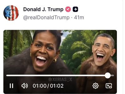 Trump publica video que representa a Barack y Michelle Obama como una pareja de monos