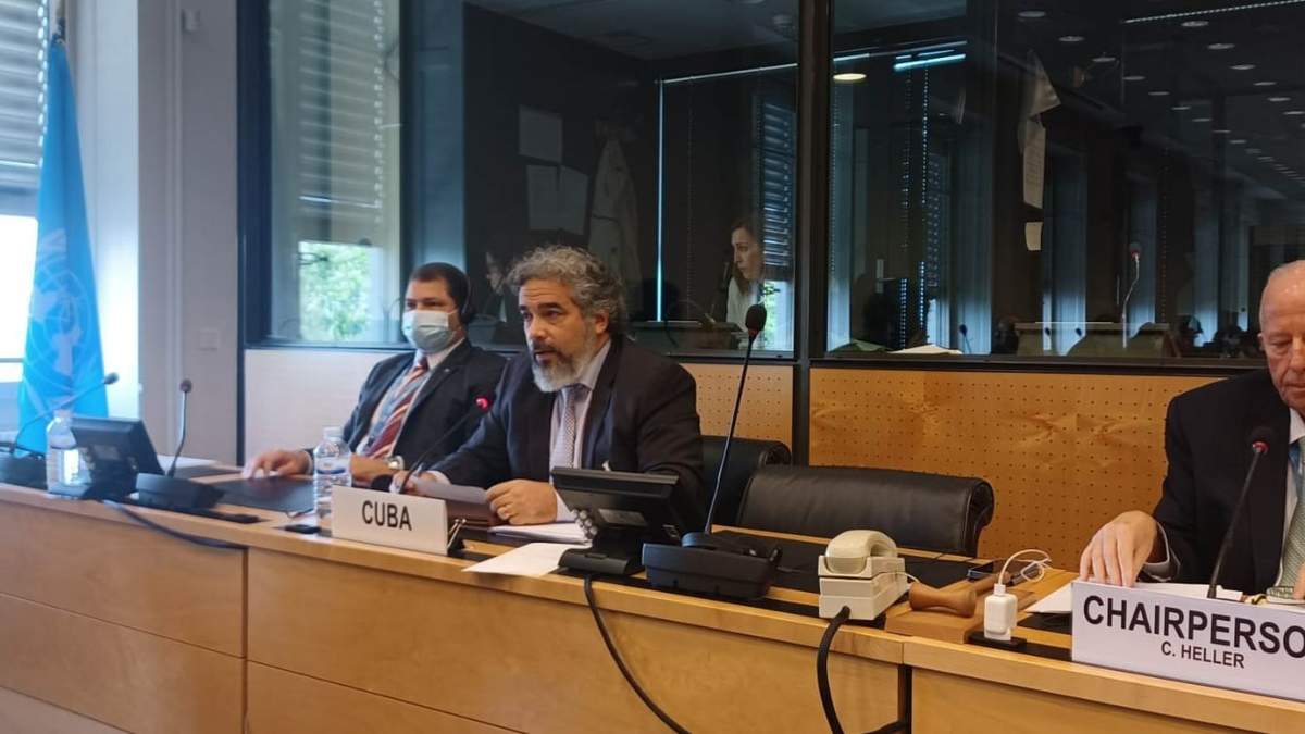 Participación de Rodolfo Benítez Verson, director general de Asuntos Multilaterales y Derecho Internacional del Ministerio de Relaciones Exteriores de Cuba